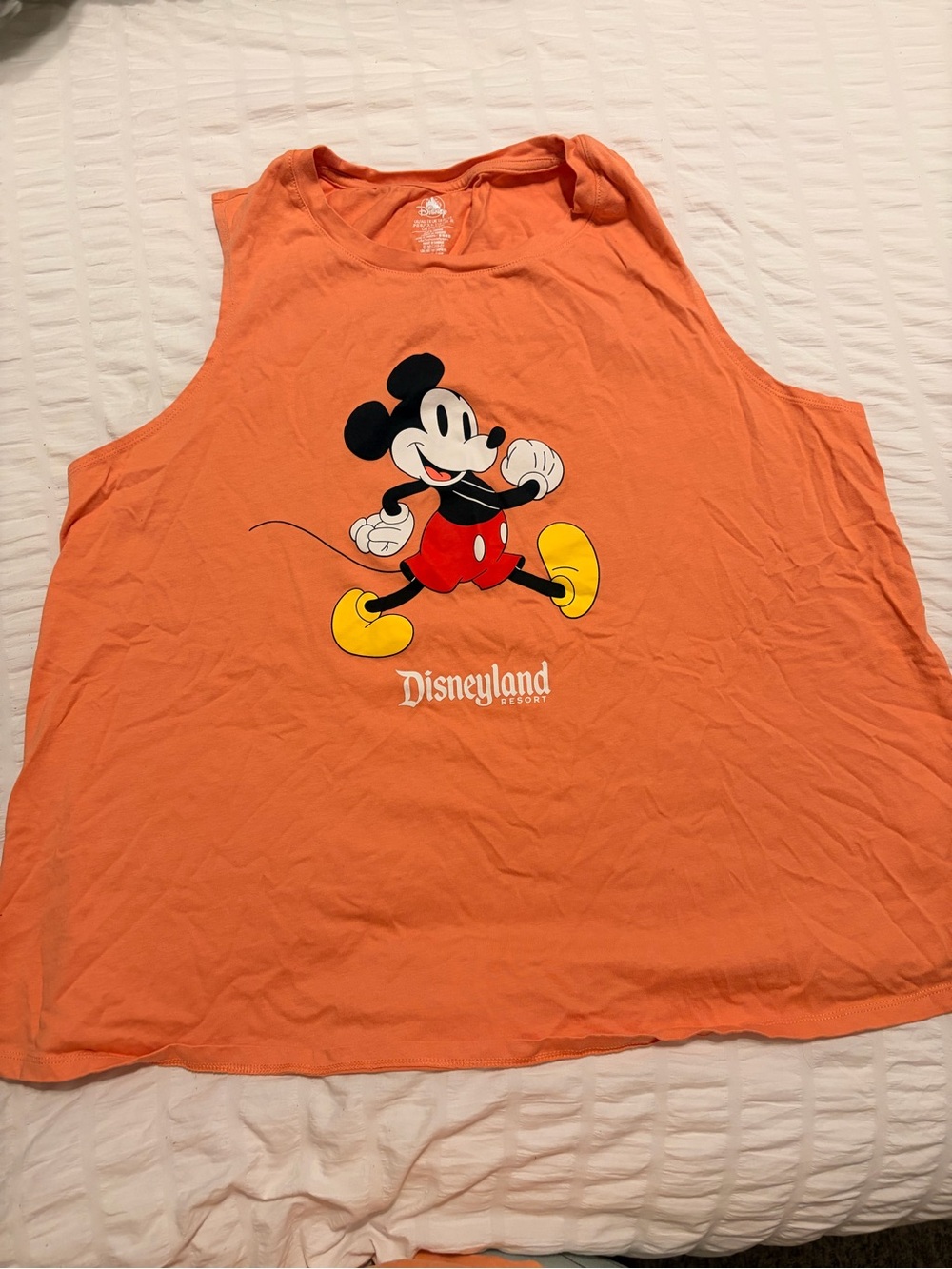Disney Orange Mickey Mouse Tank Top with Yellow Shoes